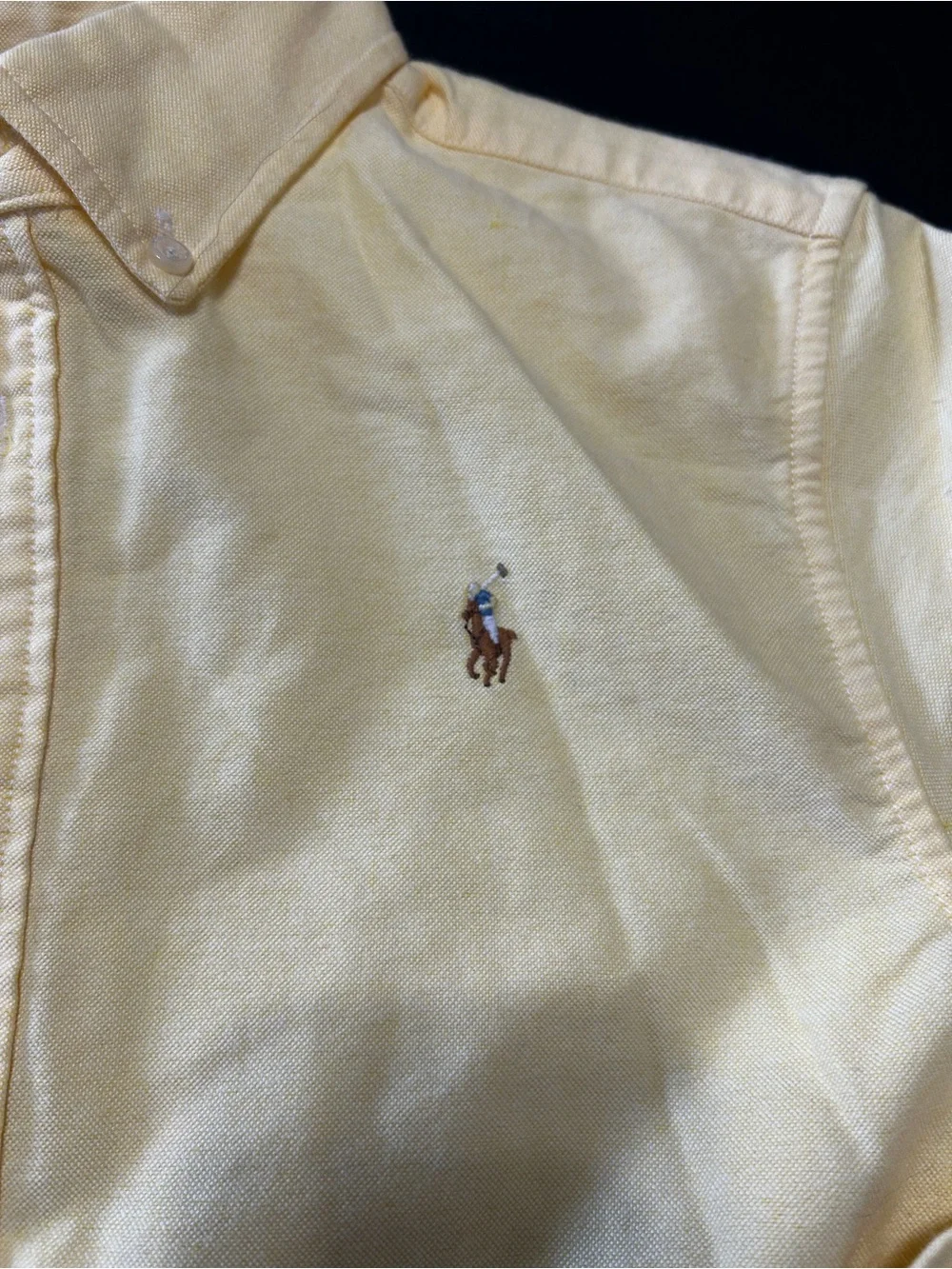 NWT Polo Ralph Lauren Girls Yellow Cotton Chino Pleated Shirt Dress